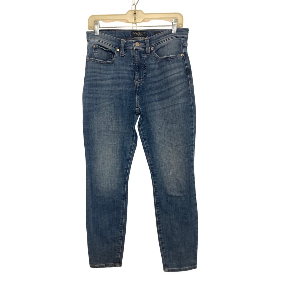 Lucky Brand Ava Blue Denim Mid Rise Skinny Leg Ankle Pants Jeans 8 29